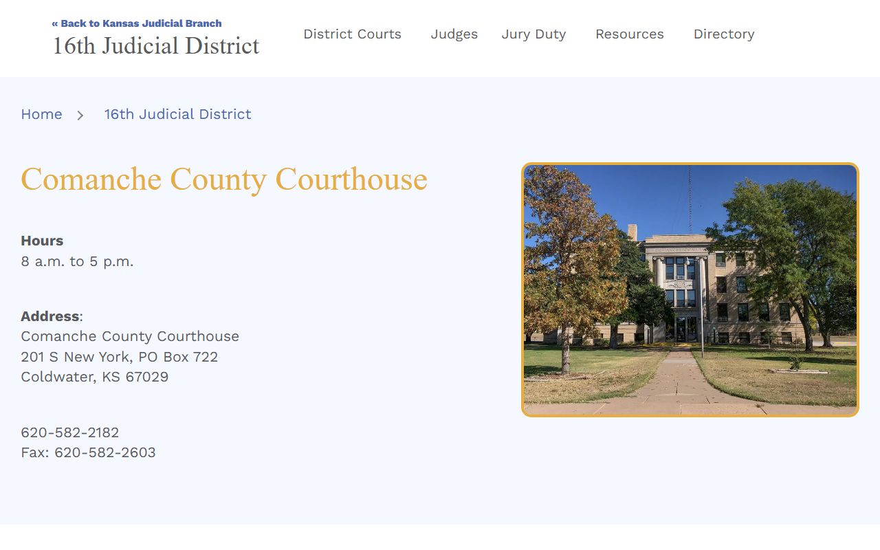 Comanche County court records after arrest courthouse information